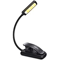 Luz de Lectura OMERIL Luz de Libro Recargable- 6 LED con 3 Modos de Brillo (Luz Cálido y Blanco)- 360 ° Flexible Lampara…